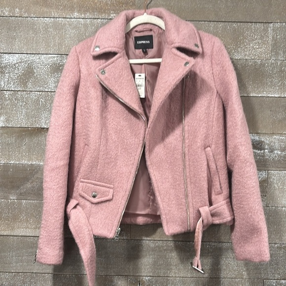Express wool blend pink blazer coat size XS - Picture 12 of 13